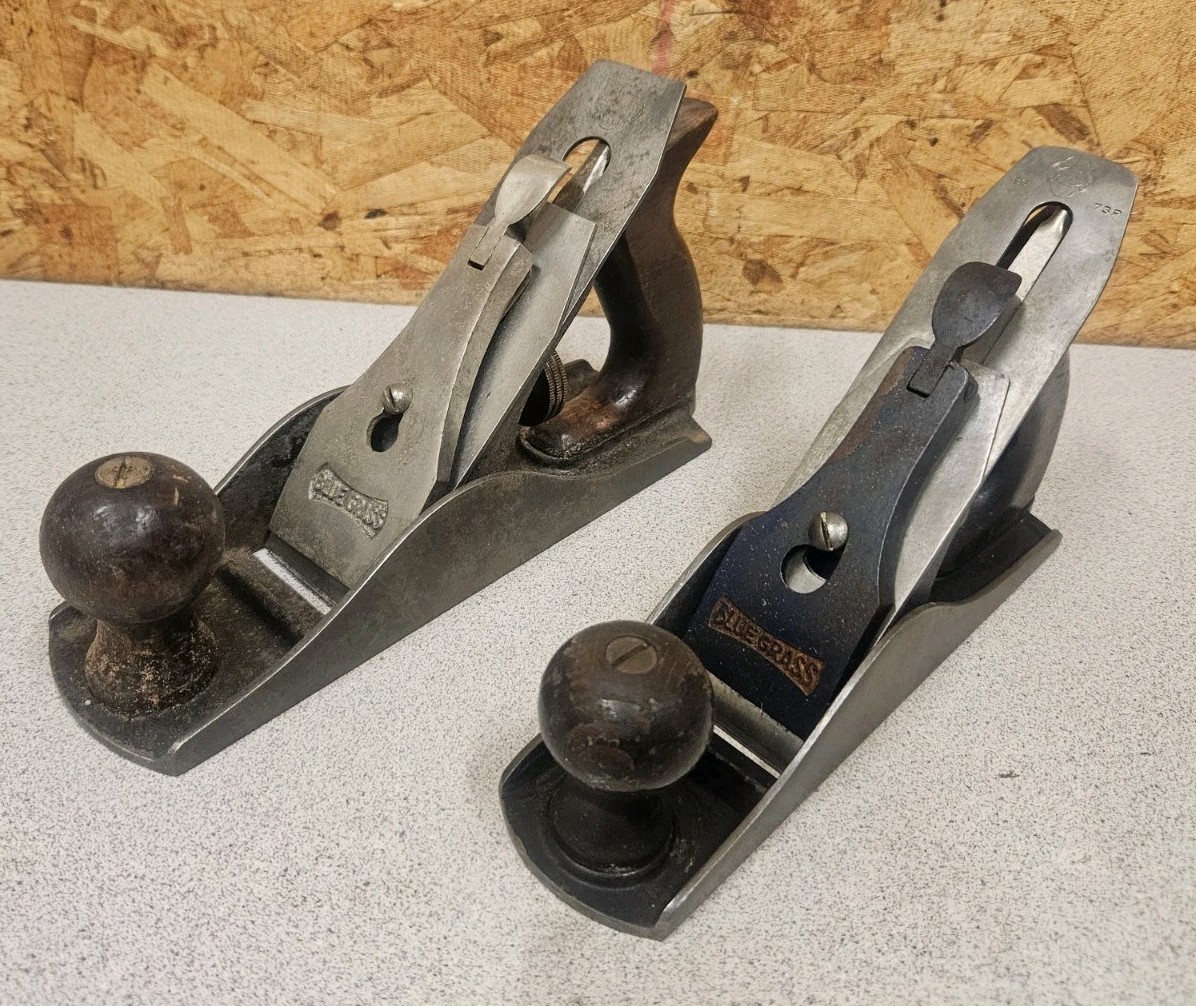 2 Vintage Belknap Bluegrass Hand Planes, No. 4 & No. 3,Old Woodworking Tools