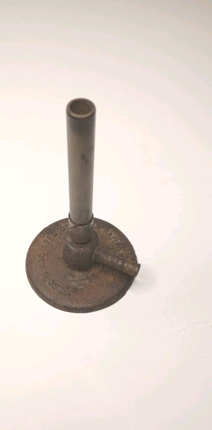 Antique johnson gas appeal cast iron Jet Bunsen burners Brass Tip