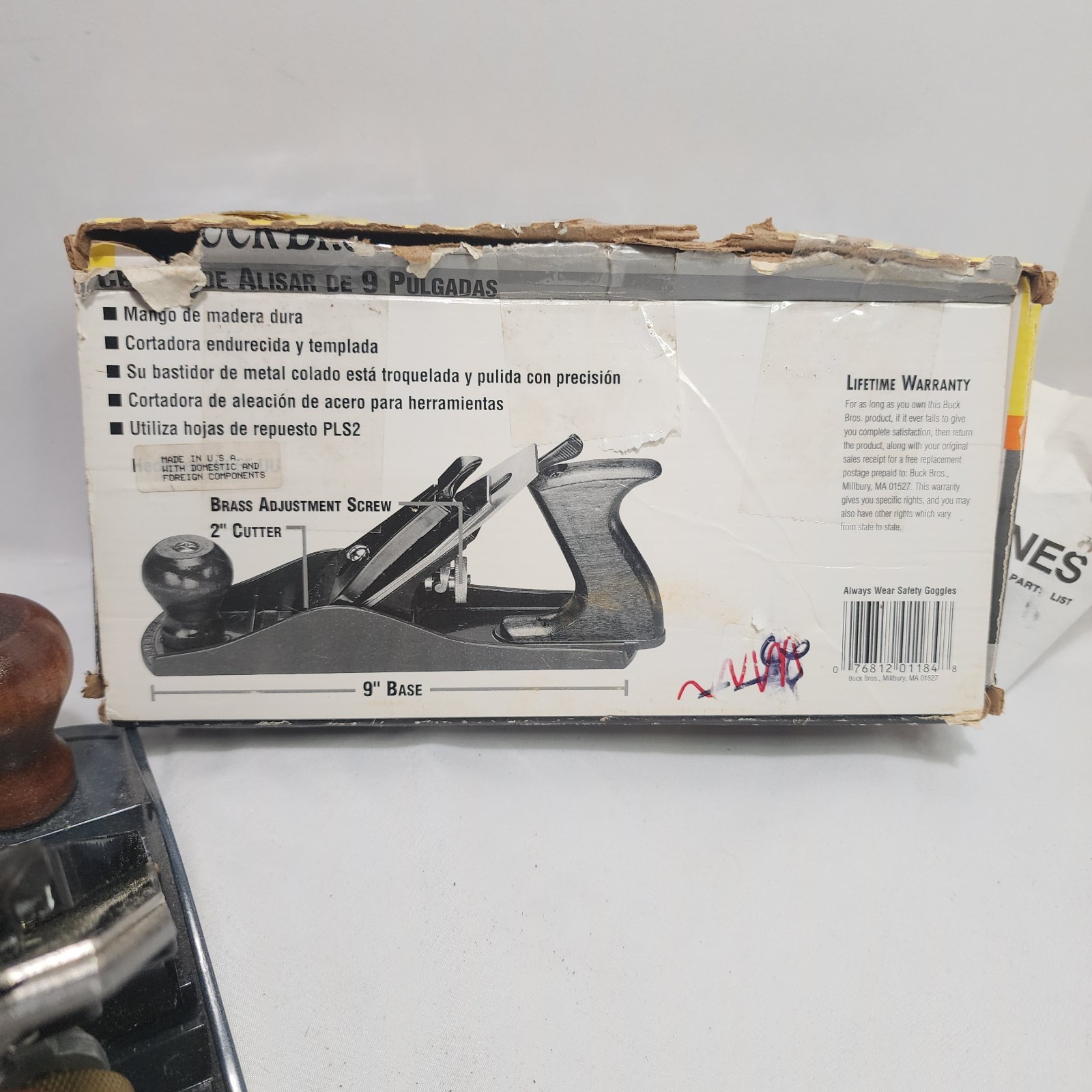 BUCK BROS. 9″ Bench SMOOTH Plane Wood Shave Hand Planer Woodworking Tool – NEW