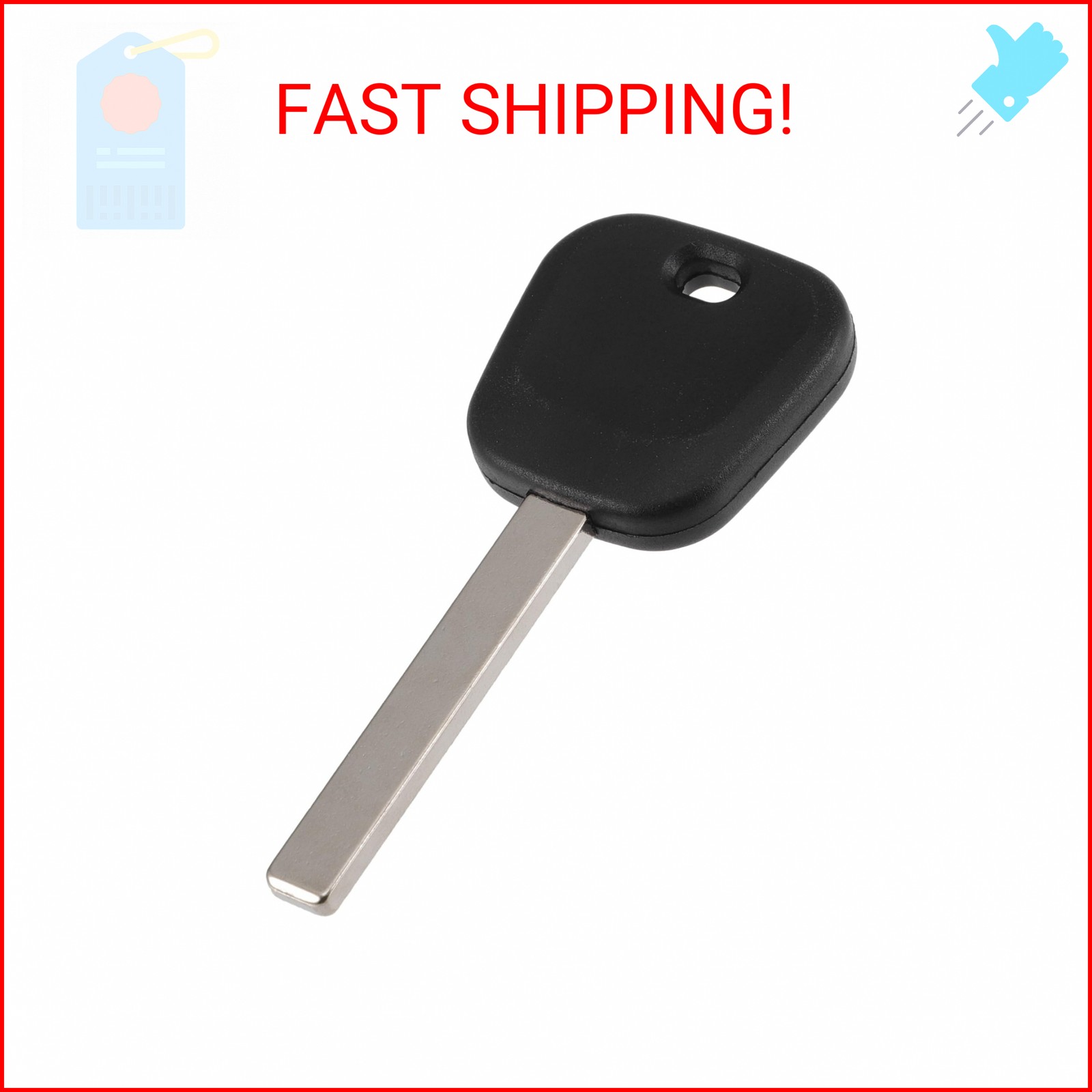 X AUTOHAUX Car Replacement Uncut Transponder Chip Key Chipped Ignition Key Fob f