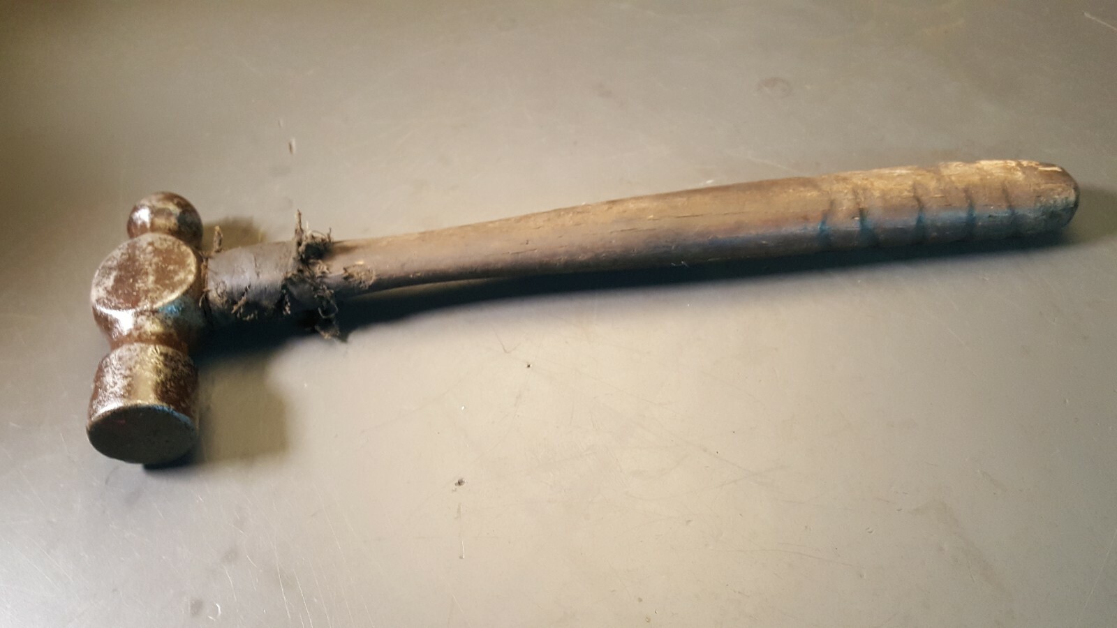 Vintage Billings Ball Peen Hammer 13.75″ length Made in USA Tool Old Patina