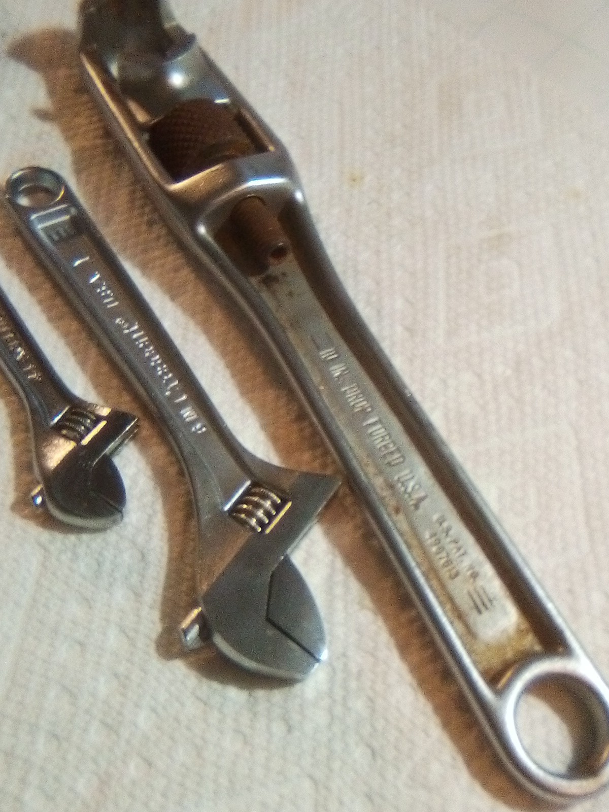 Rare Craftsman Crescent Xcelite Adjustable Wrench Set Made In USA Lot 995