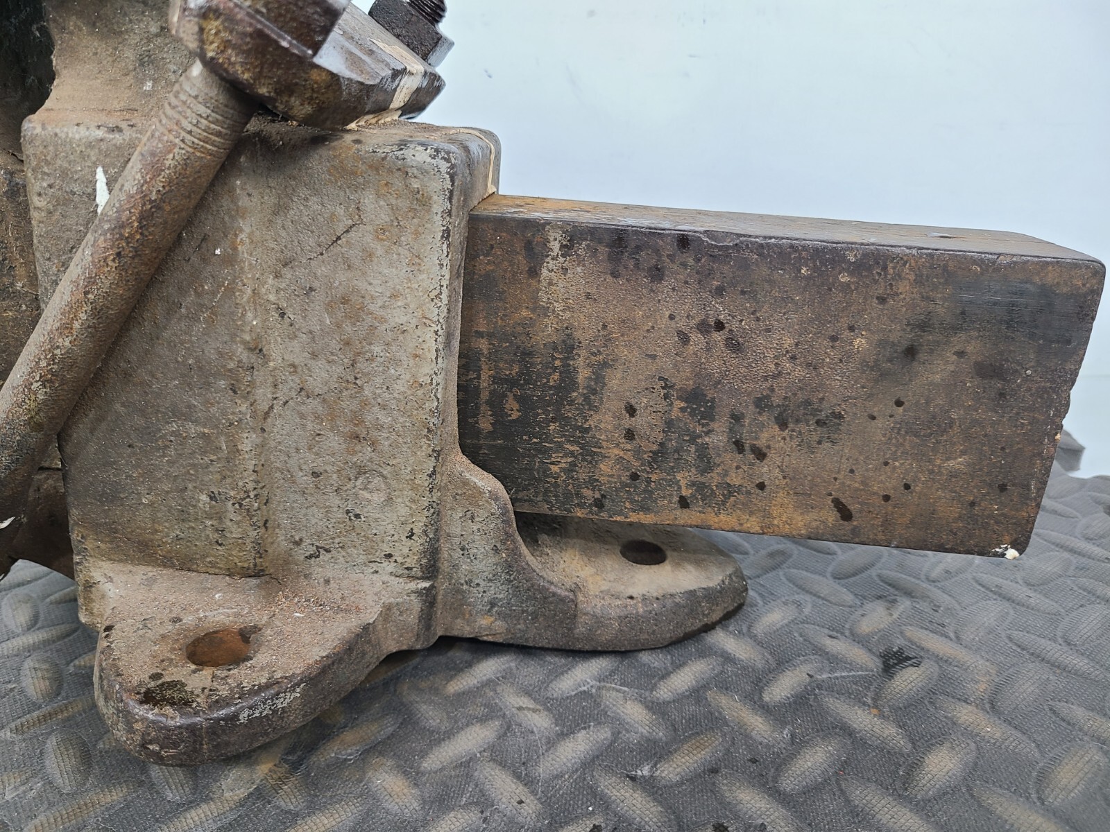 Vintage Prentiss Co. New York Bulldog Large Bench Vise Heavy Duty Tool (5″ Jaw)