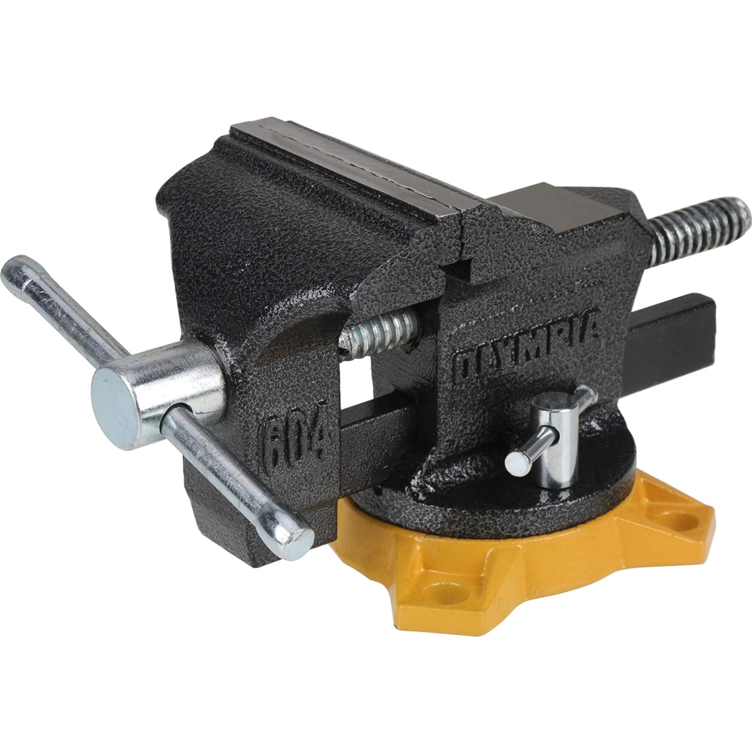 Olympia 38-604 4-Inch Industrial Bench Vise with 270° Swivel Base & Anvil