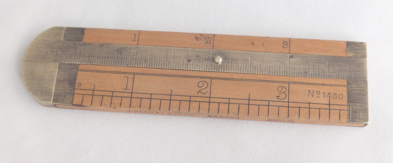 Vintage Rabone 1460 Caliper & No.1190 24″ Folding Level, Protractor Boxwood Rule