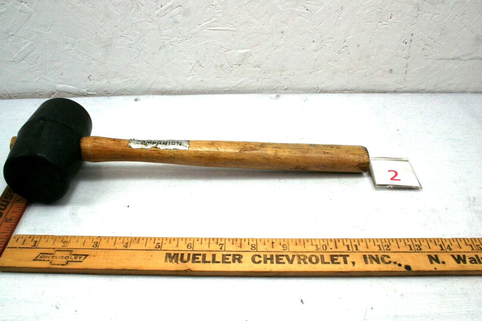 Soft Blow Mallet Hammer Unknown Brand Rubber Tip 12 3/4″ length 4″ head