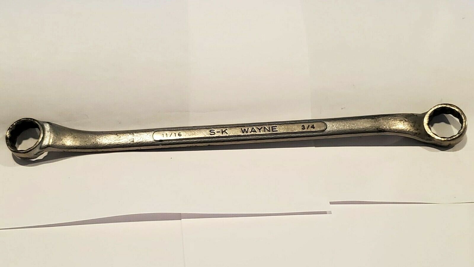 S-K Wayne 3/4″ X 11/16″ B-2224 12-Point Offset Double Box End Wrench