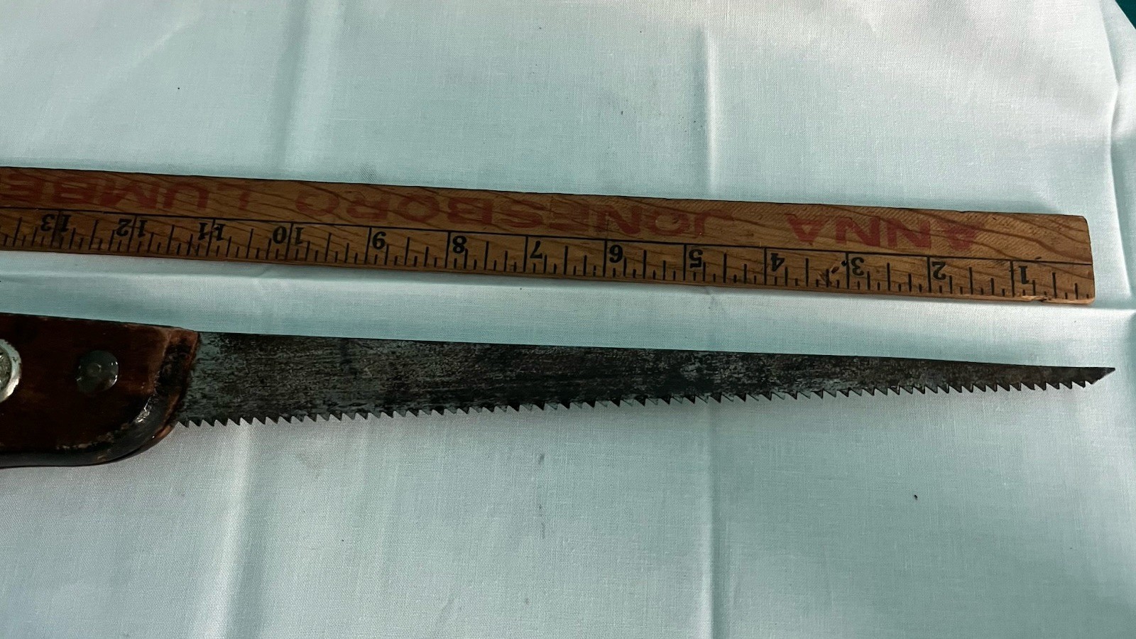 Vintage Keyhole Hand Saw Wood Grip Made in USA Antique Hand Saw Man cave Decor