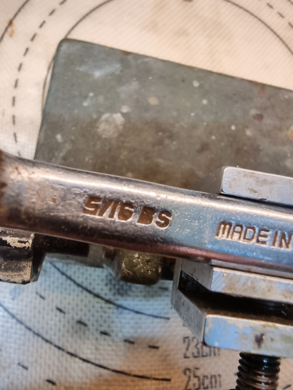 VINTAGE GARRINGTONS RING SPANNER WRENCH 1412 1/4W 5/16W