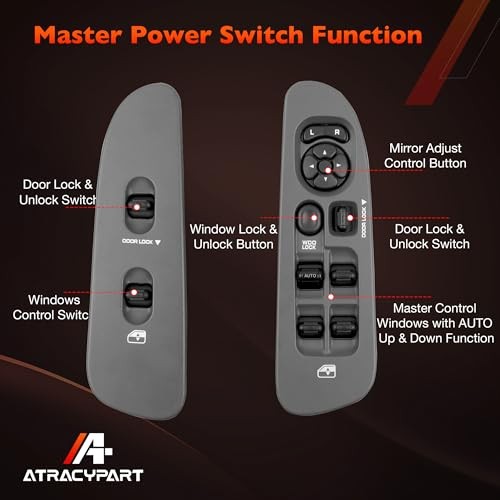 56049805AB Master Power Window Switch and Bezel(Driver & Passenger Side) Grey