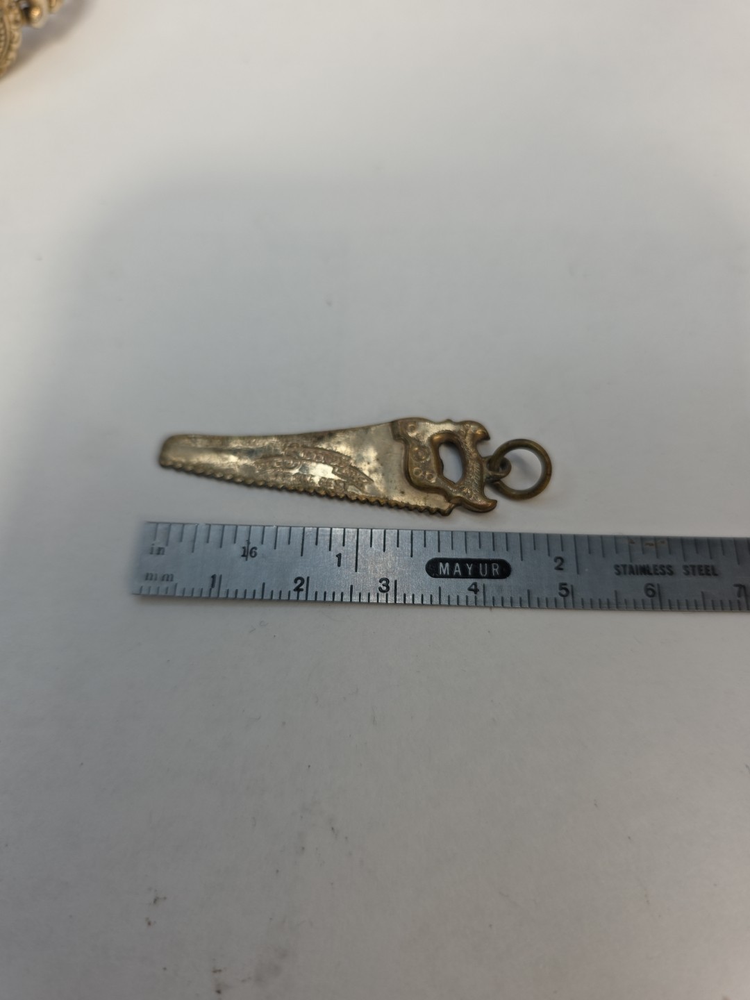 Vintage Simonds Saws Metal Charm Miniature Hand Saw FOB The Best!