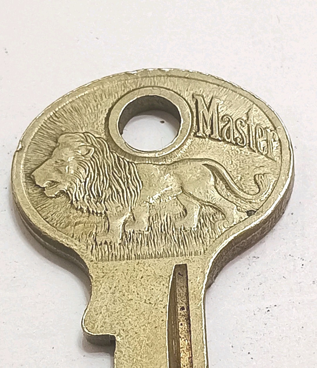 Vintage Lion Logo Master Lock Padlock Key # 2696 Includes Free Shipping.