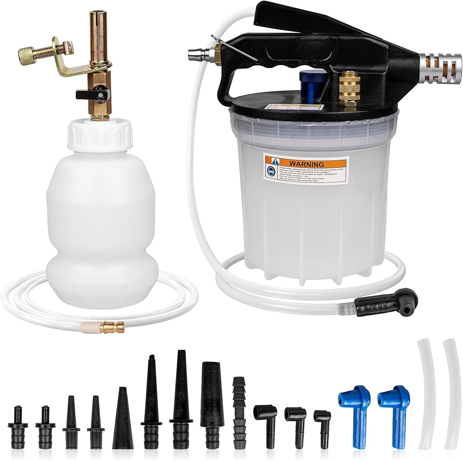 3L Brake Bleeder Kit, One Person Vacuum Brake Fluid Bleeder Kit | Universal Vacu