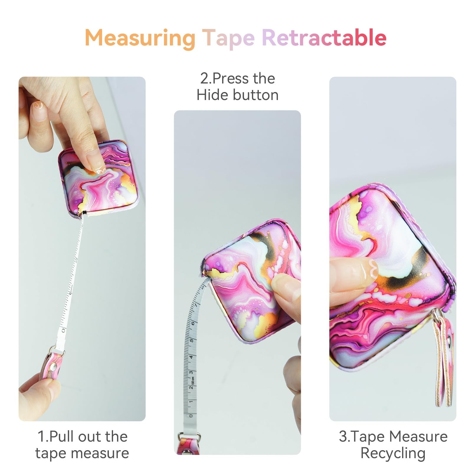 Mini Tape Measure Retractable Soft Tape Measure for Sewing, Cloth, Fabric & M…