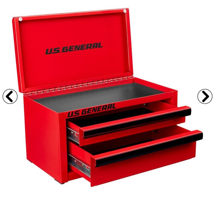 US General Red Mini Tool Box Brand New Factory Sealed