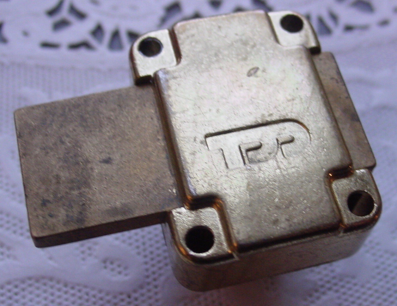 Vintage Brass Lock Right Left Heavy Solid Dead Bolt Cylinder Wardrobe Hardware