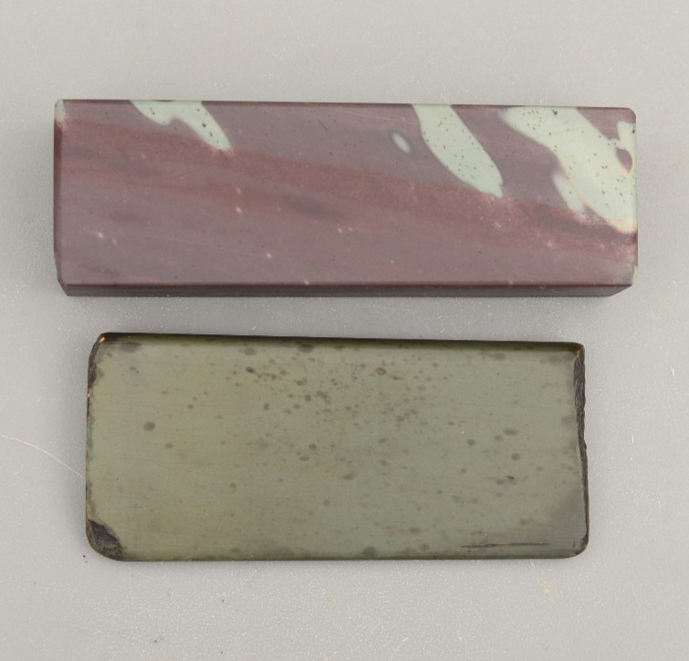 2 Vintage Charnley Forest & Llyn Melynllyn Purple Slate Hone Sharpening Stones