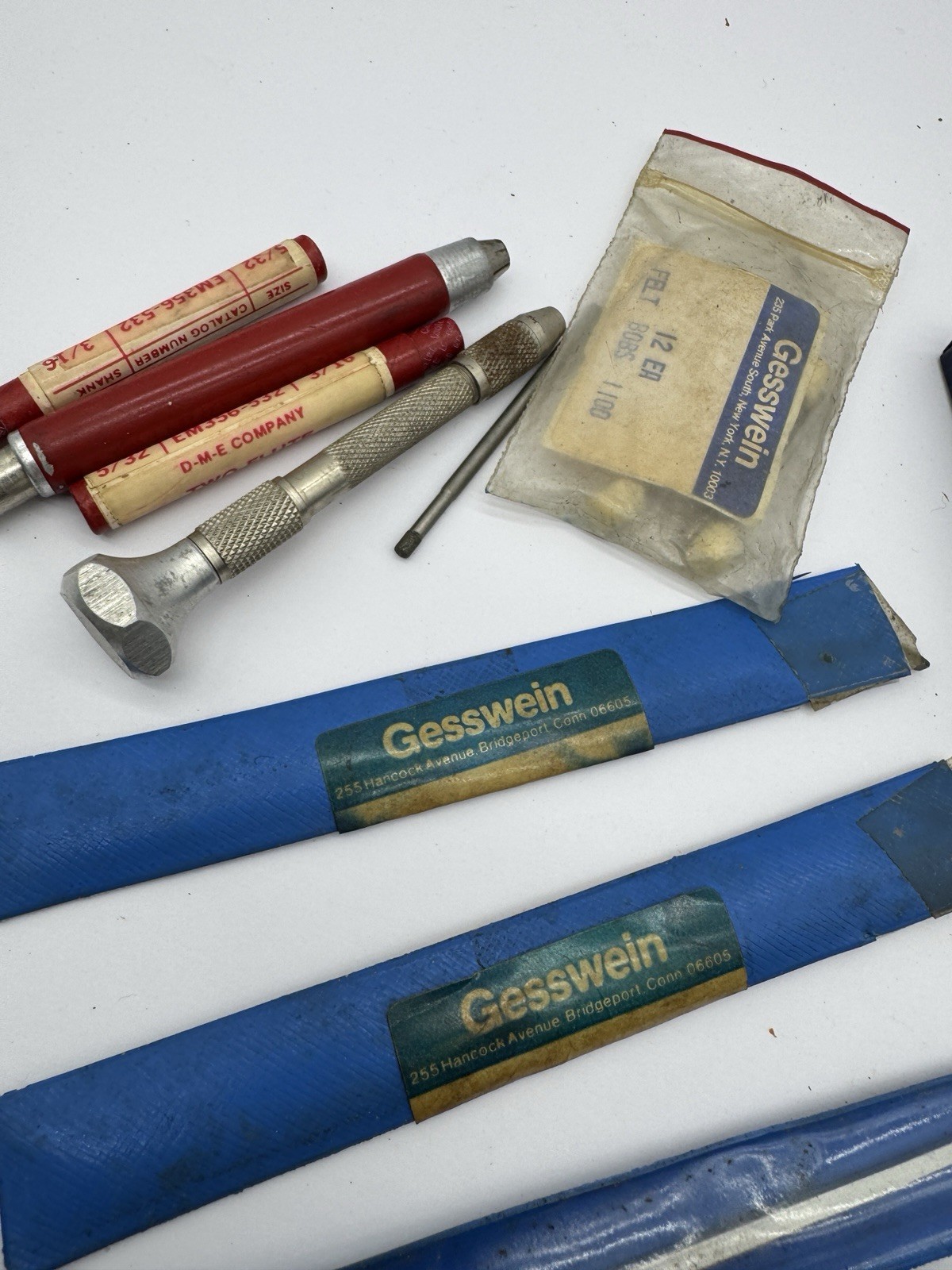 Vintage Machinist & Jeweler Tool Lot – Gesswein Abrasives, Lenox Swiss Files