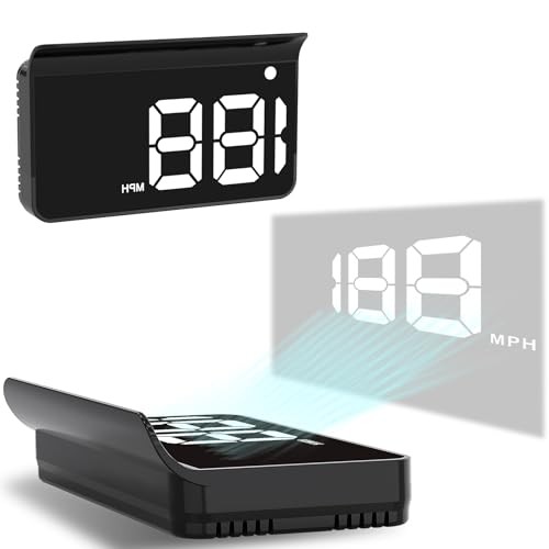 Heads up Display for Cars,Car HUD,Head up Display for Car,Digital GPS K1-White