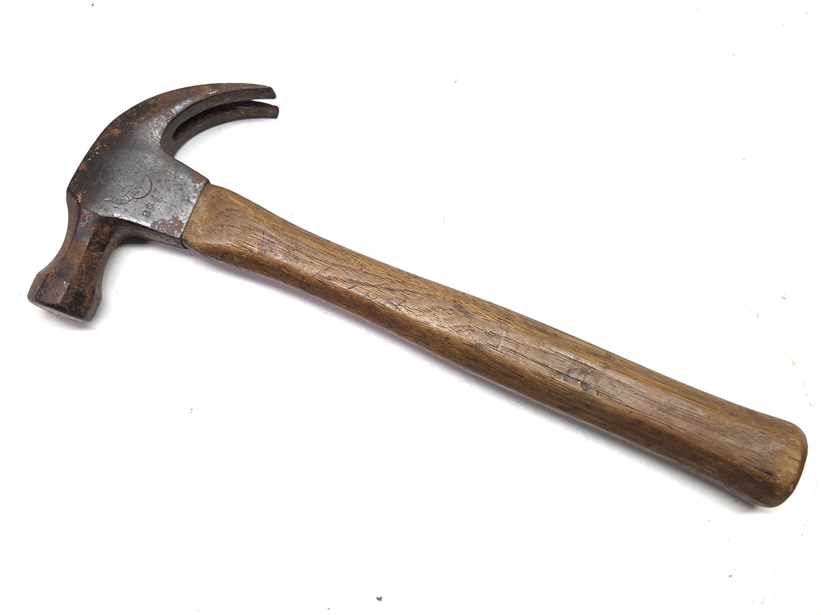 Vintage Belknap Blue Grass Claw Hammer BG47-16 Original Octogon Wood Handle