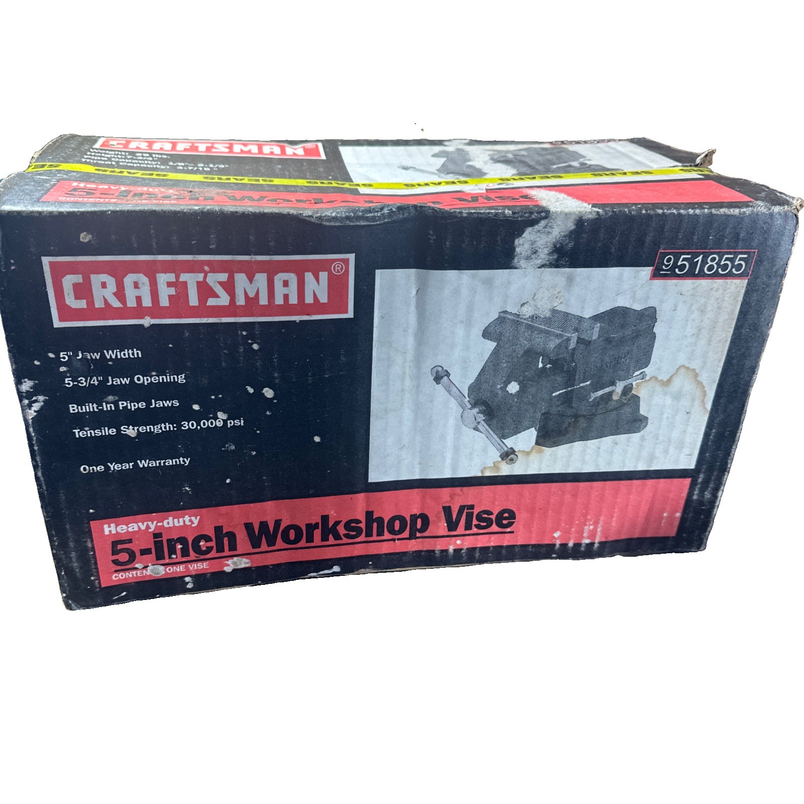 New Vintage CRAFTSMAN 5″ Workshop Swivel Bench VISE 51855 RARE NOS