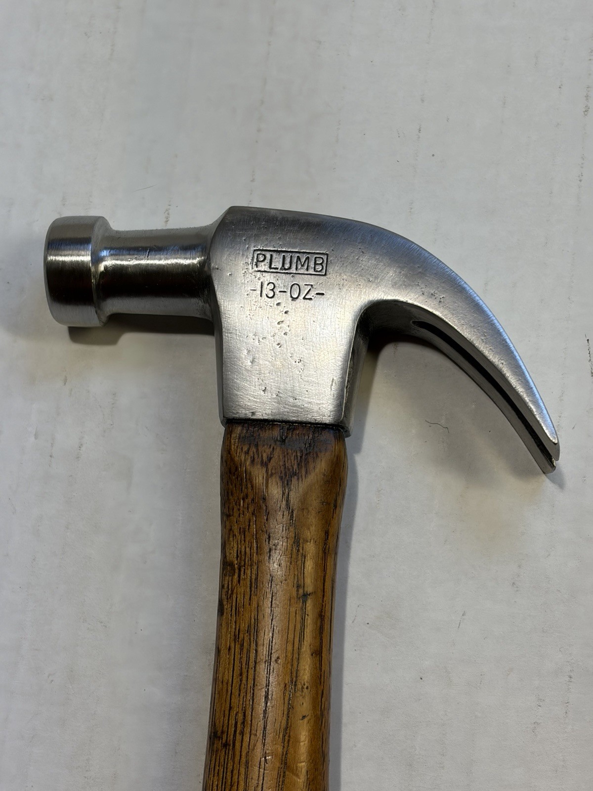 Beautiful Vintage Plumb Permabond 13oz Wood Handle Claw Hammer USA
