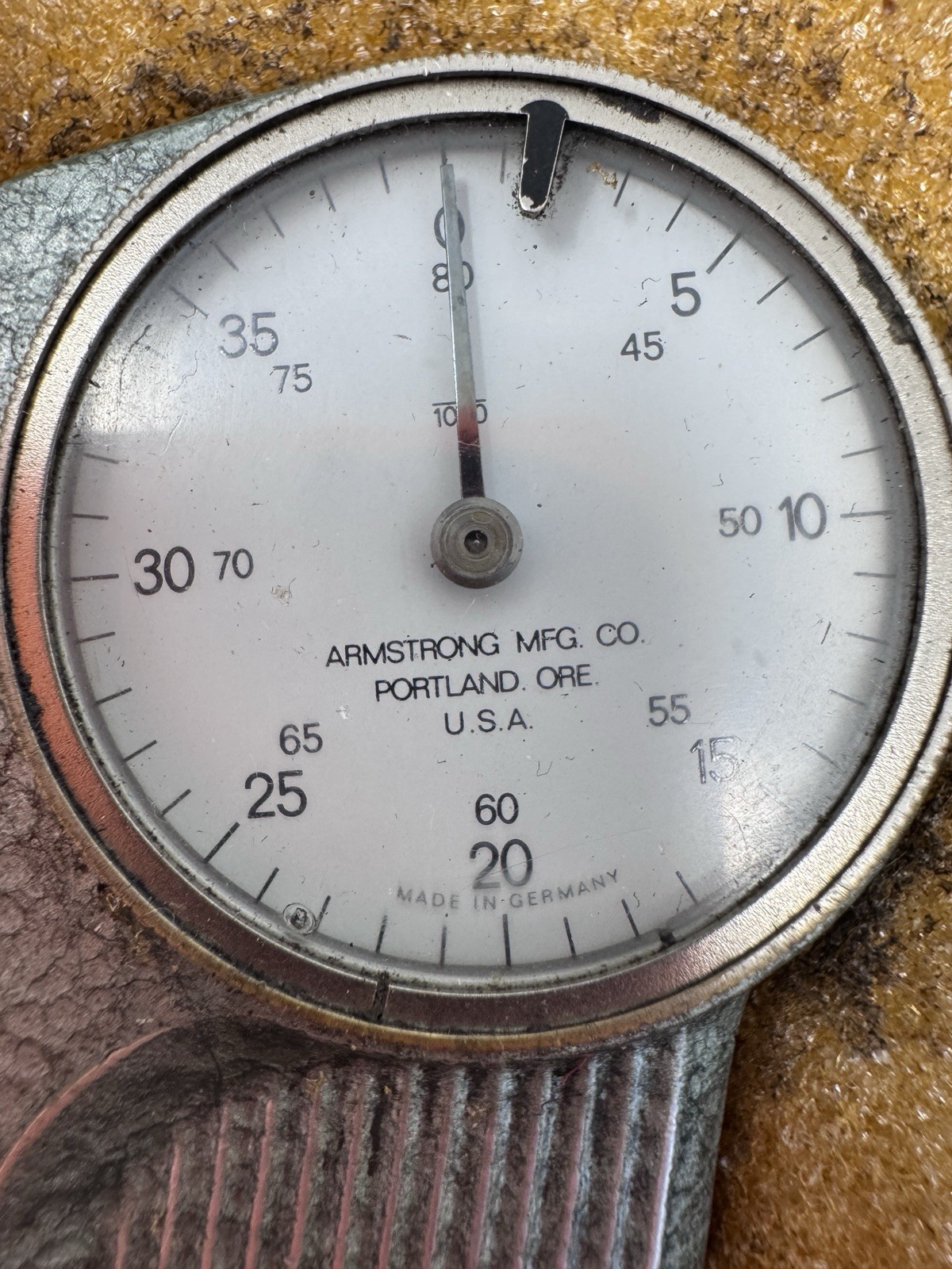 Vintage Armstrong Mfg Portland Ore Saw Tension Gauge Dial Indicator Made Germany