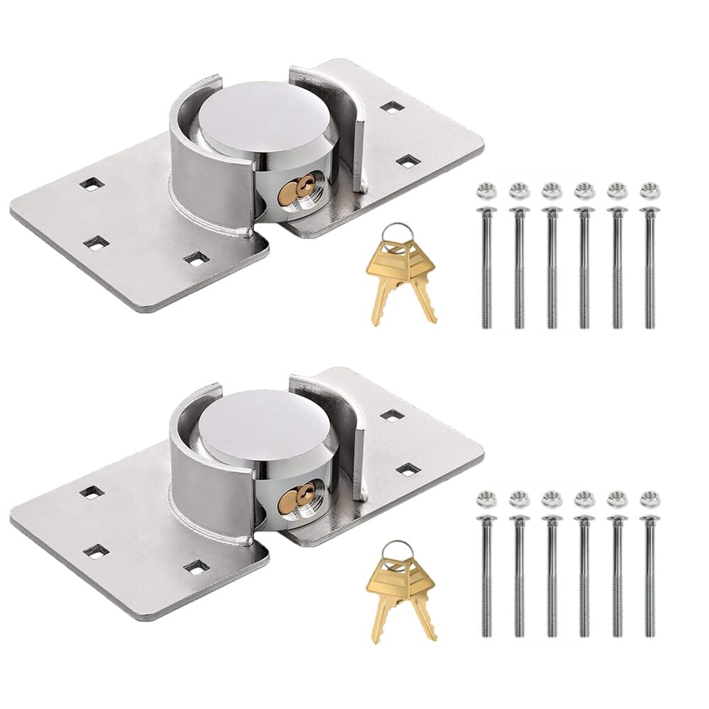 Solid Steel Hasp Garage Shed Van Door Lock Security Padlock 73MM 2PK