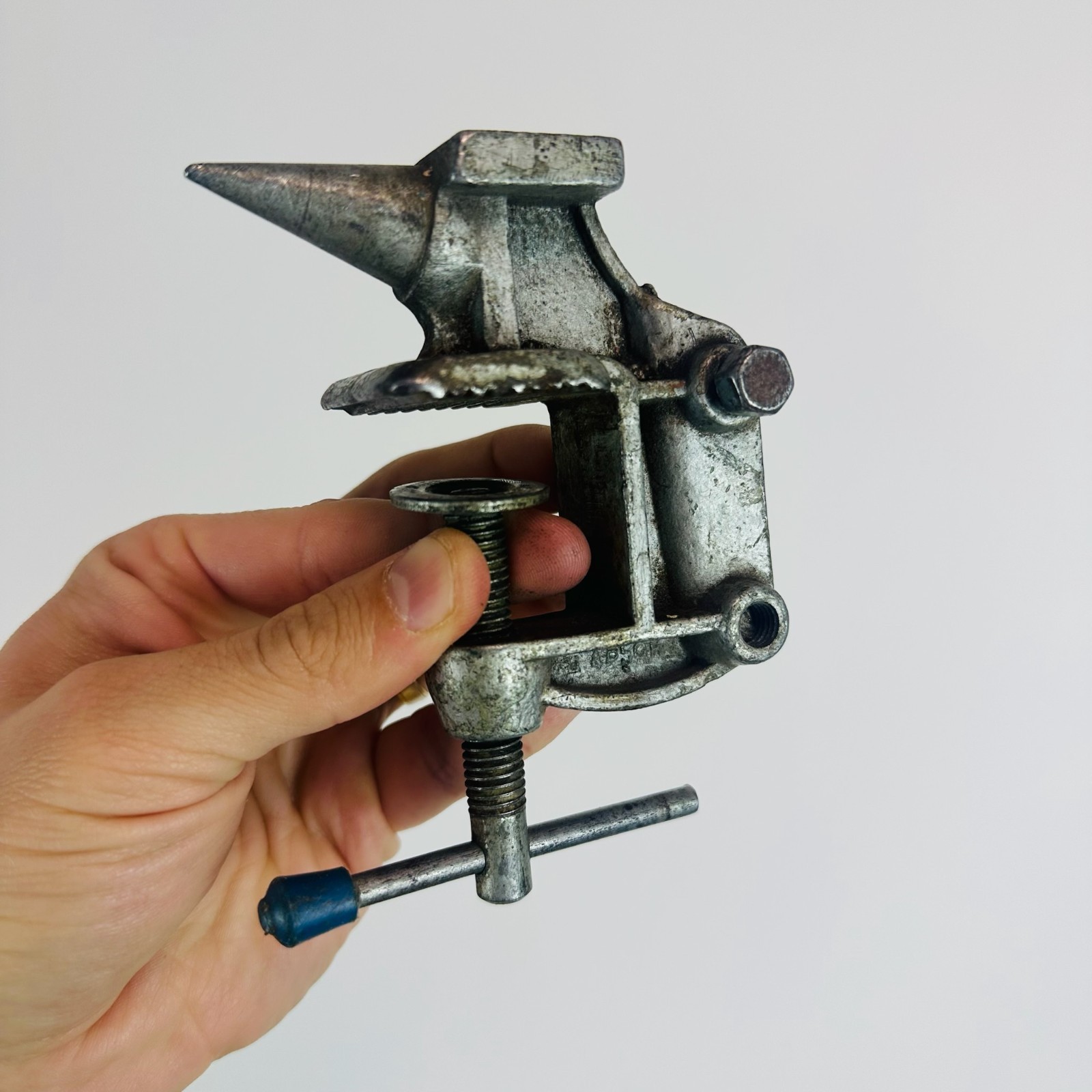 Rare Vintage Soviet mini jewelry Vise with Anvil Made in USSR 1960s