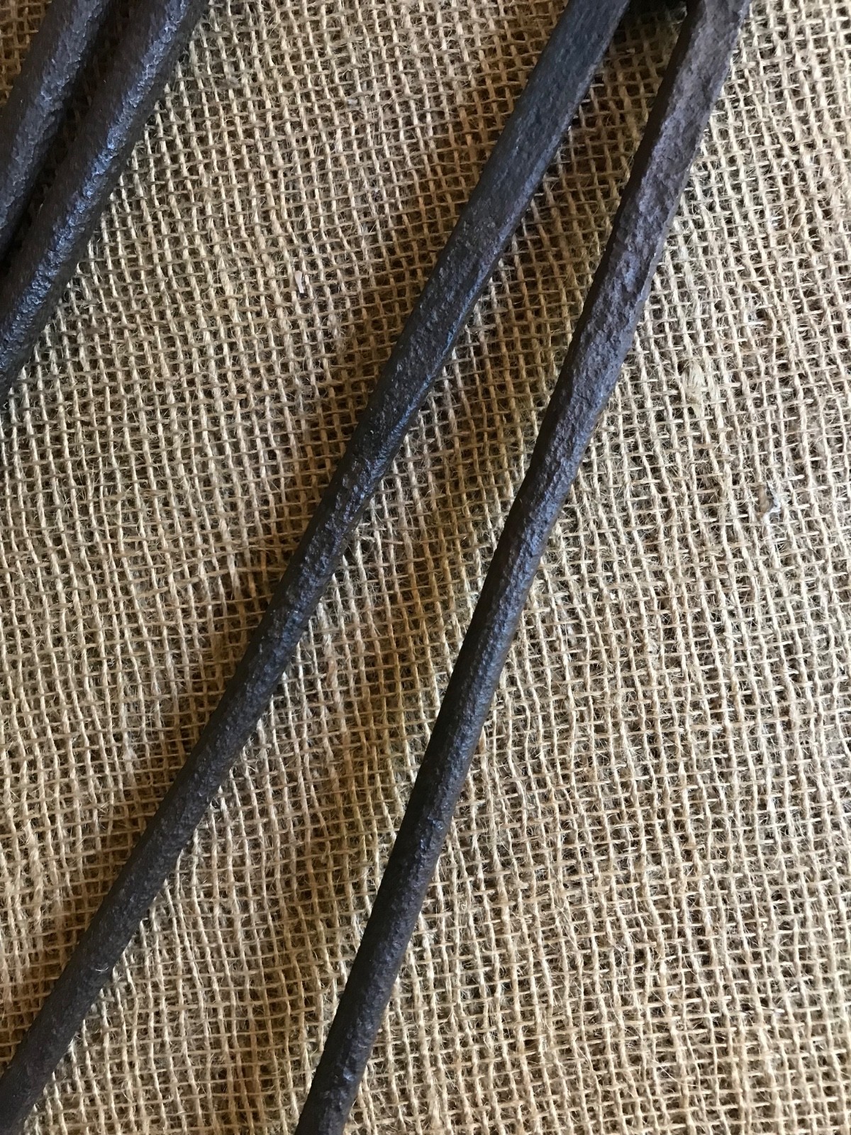 Vintage Set Of (3) Blacksmith Tongs Tools