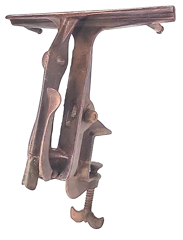 Antique Hand Saw Vise Clamp Blade Sharpener Bench Tool / Works