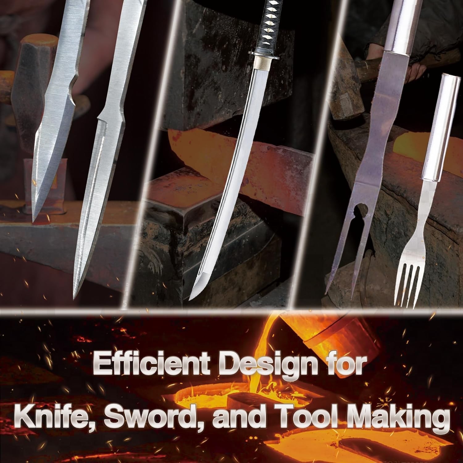 2600℉ Mini Portable Propane Forge – Efficient Knife Making Stainless Steel Tool