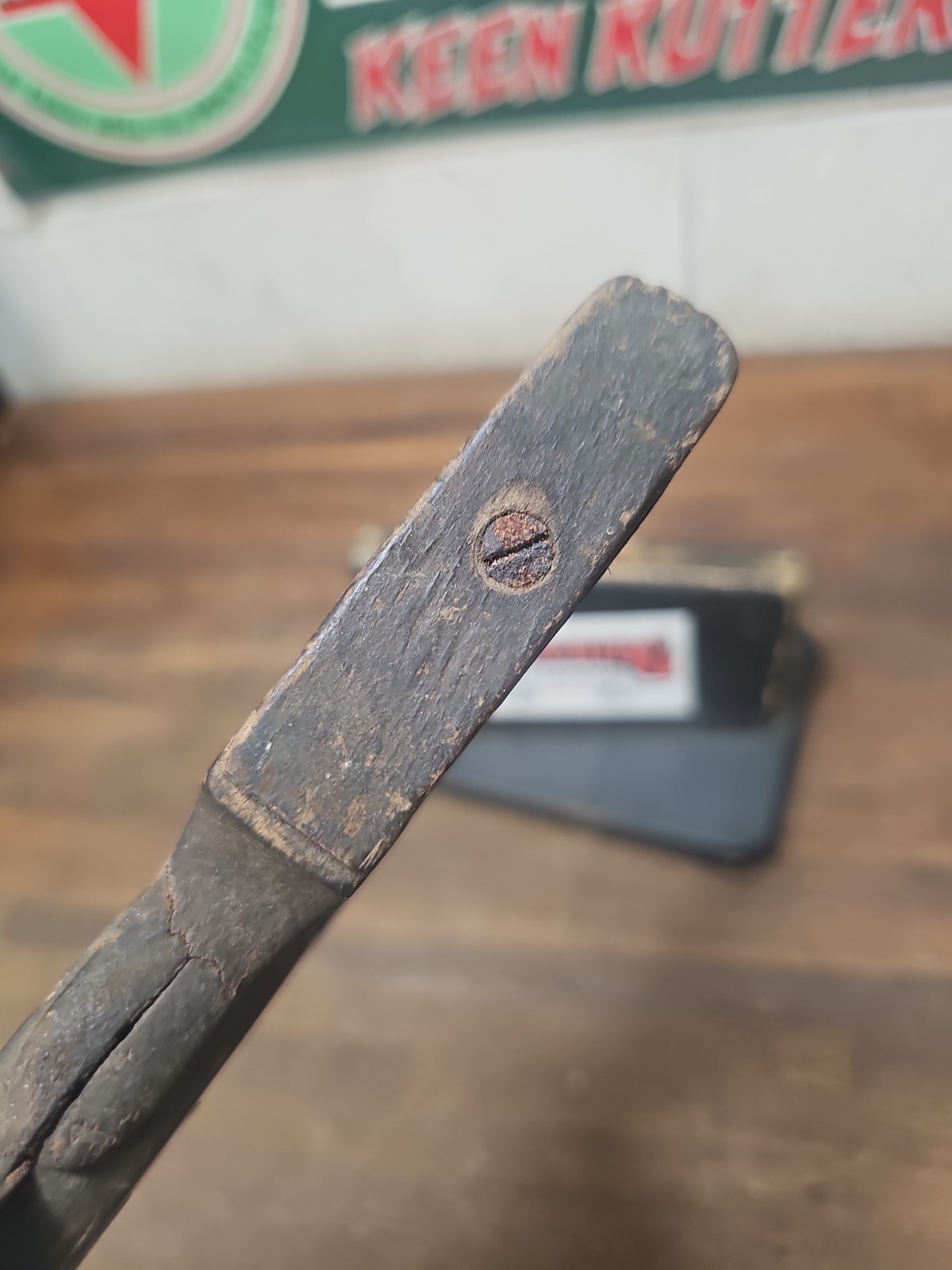 G72- Antique 18″ back saw split nut marked JOHNSON Cast Steel for RESTORE