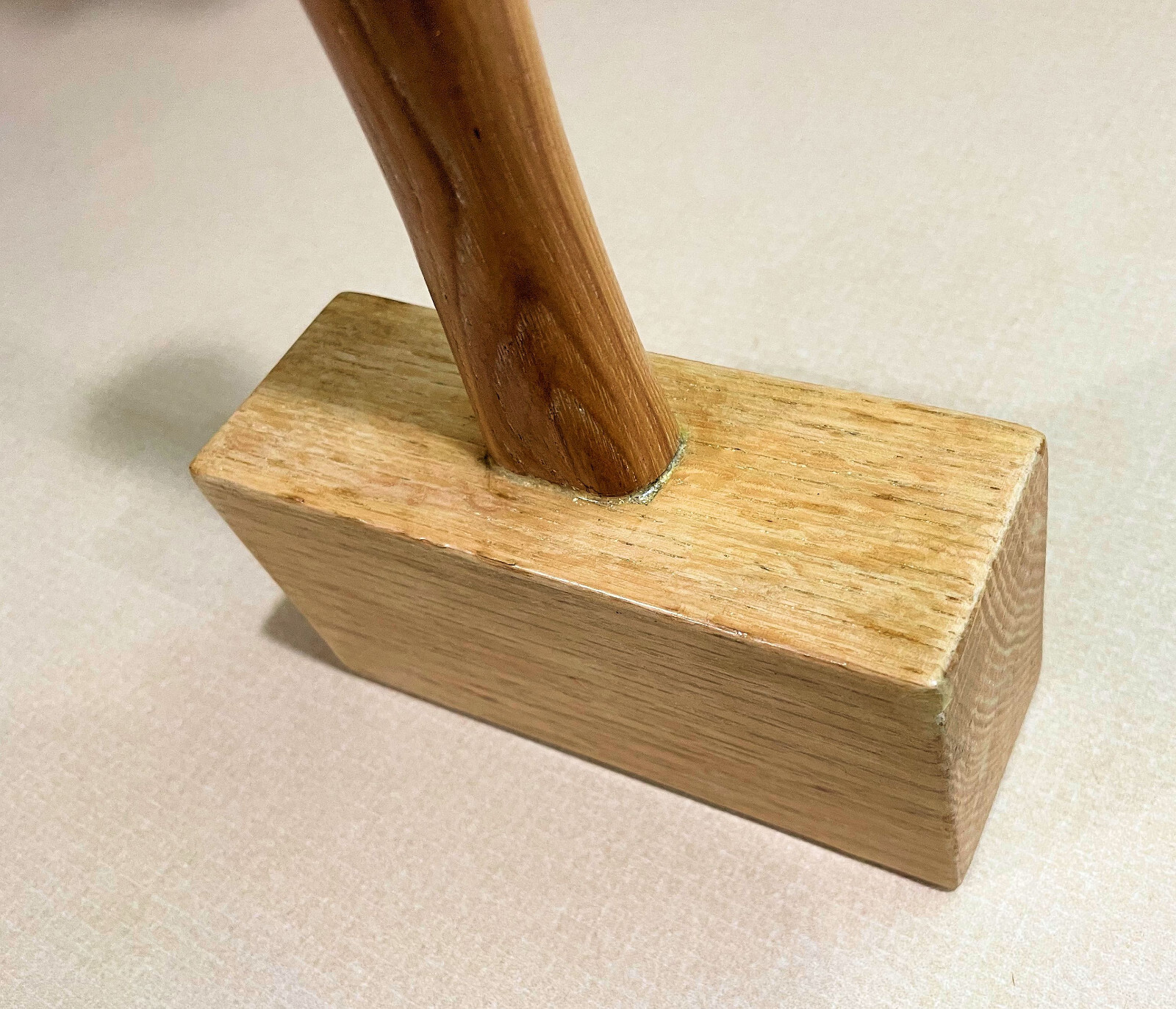 Custom made Wood Mallet / Hammer – Oak & Hickory – 14″ Long – New