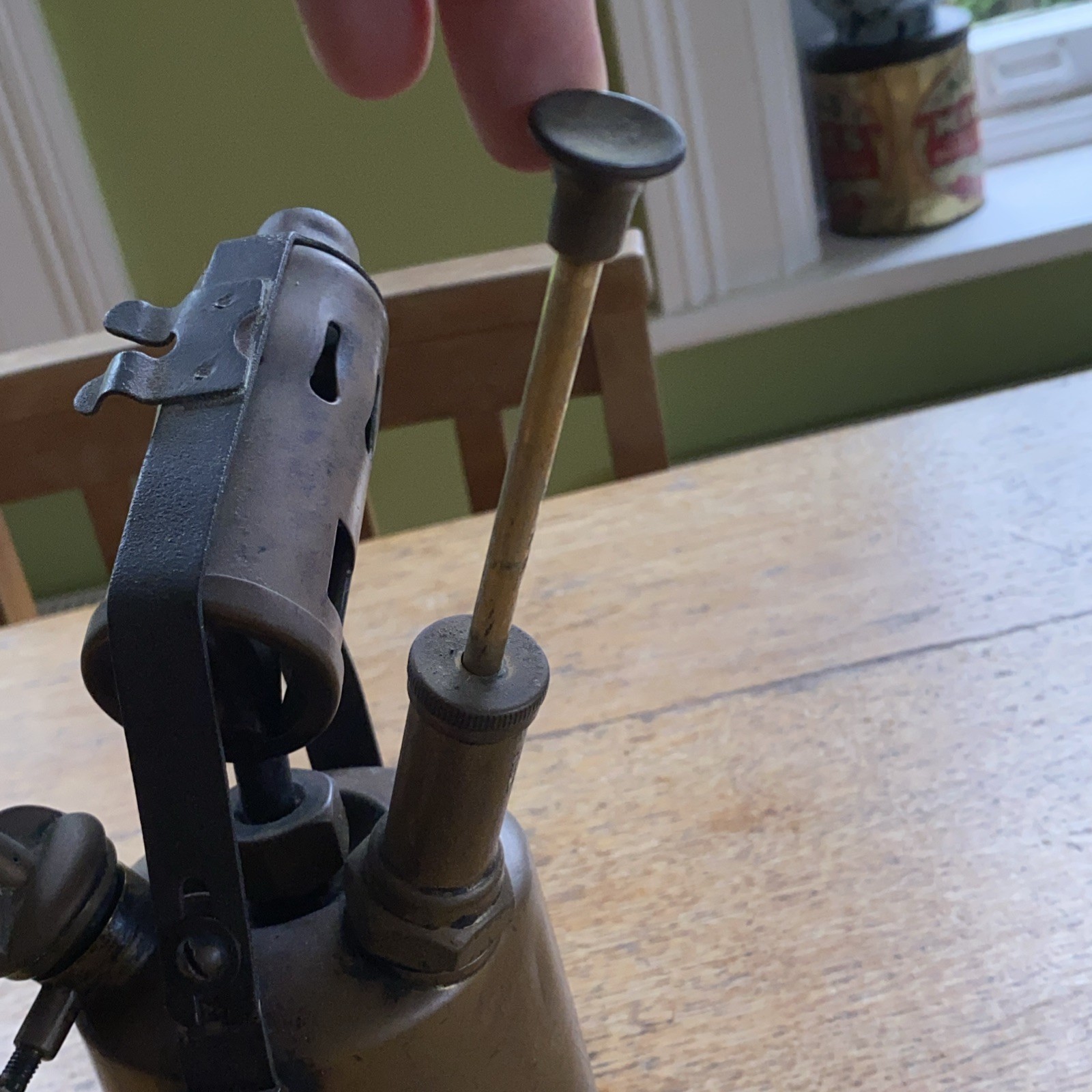 Vintage Brass Blow Torch/Lamp SH&SB British Made Heavy c 22cm high