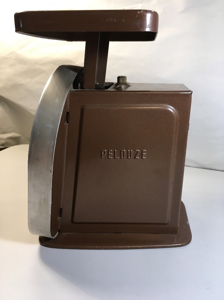 Pelouze 1975 Model Y-25 Scale Postal Rates Kitchen Brown