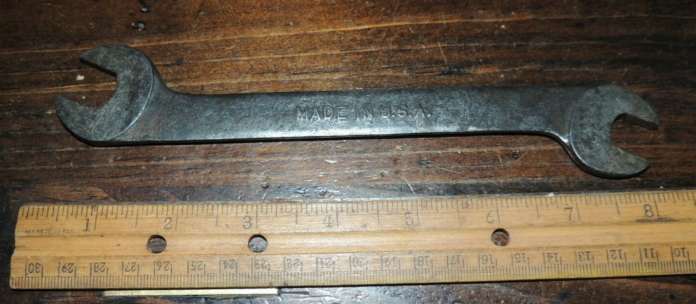 EARLY No 3004 BILLINGS TAPPET WRENCH 1/4 NUT 5/16 CAP 5/16 SAE X 3/8 CAP 3/8 SAE