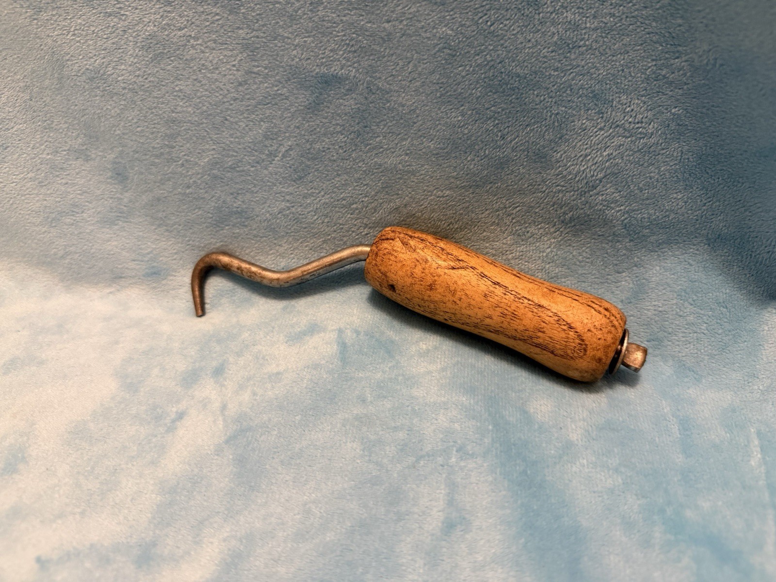 Vintage Wire Twister, Wood Wooden Handle Swivel Rebar Tie Wire Twister Tool
