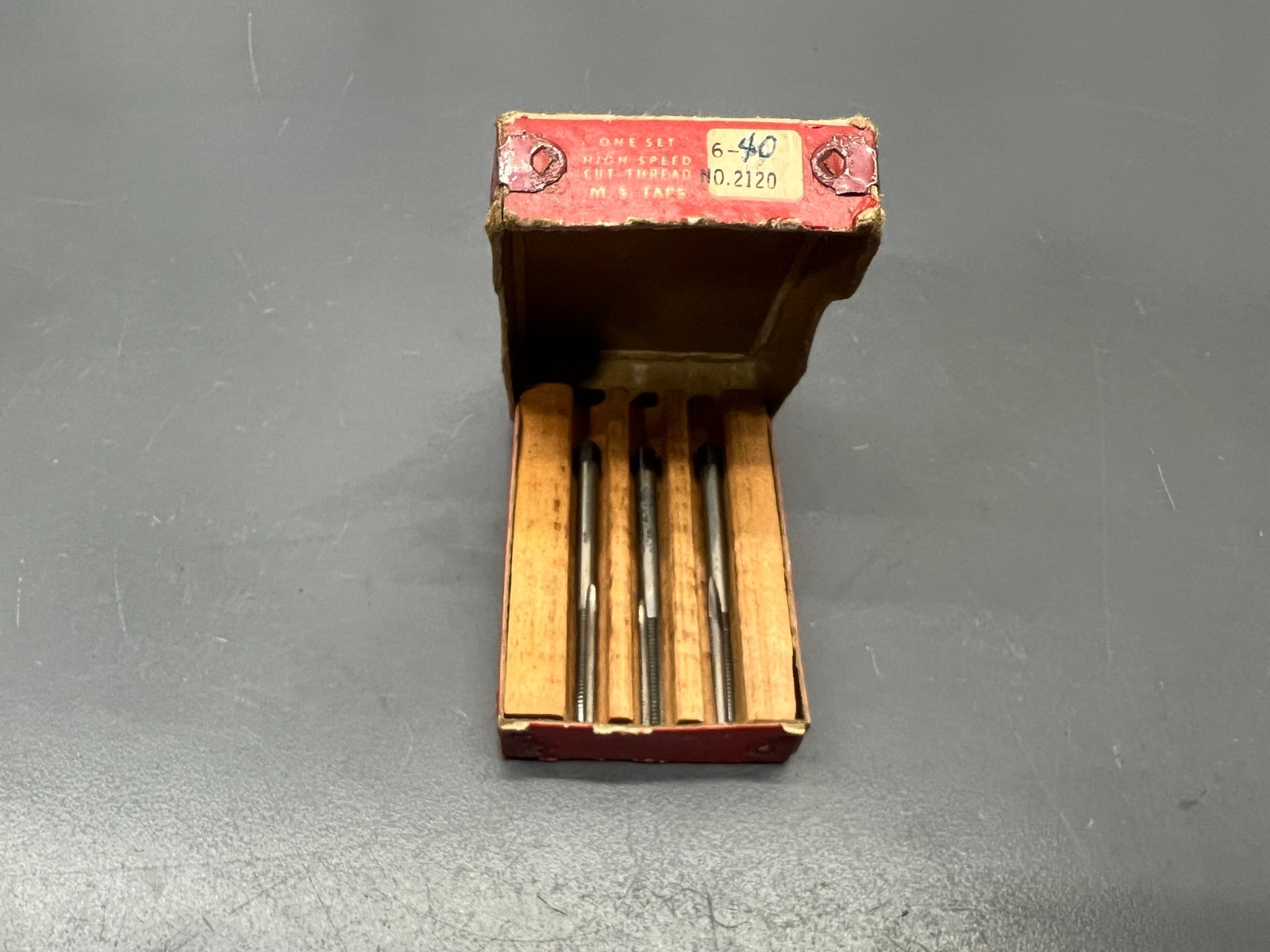 VINTAGE GTD GREENFIELD 6-40 NF HS TAP SET TAPER PLUG BOTTOM – VGC – USA