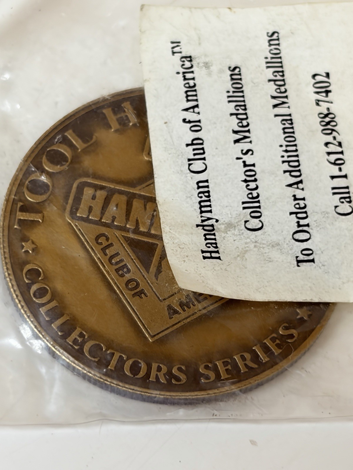 Bronze Handyman Club Of America Collectors Medallion-Stanley Bailey Plane Tool