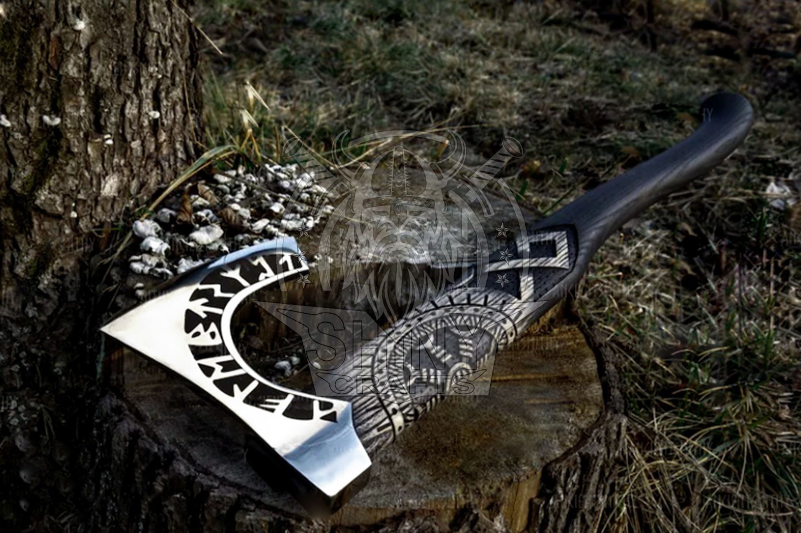 Axes Handmade Viking Axe,Hatched Norse Battle Axe-40 Long Two Handed Axes VBA-11