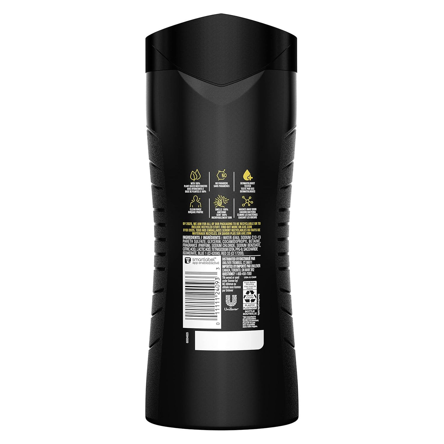 AXE Crushed Mint & Rosemary Body Wash Phoenix 4 Count 12H Refreshing Scent Men’S
