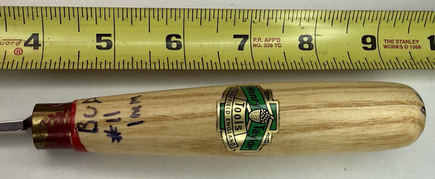 Henry Taylor Sheffield England #11 1mm Wood Working Gouge Chisel