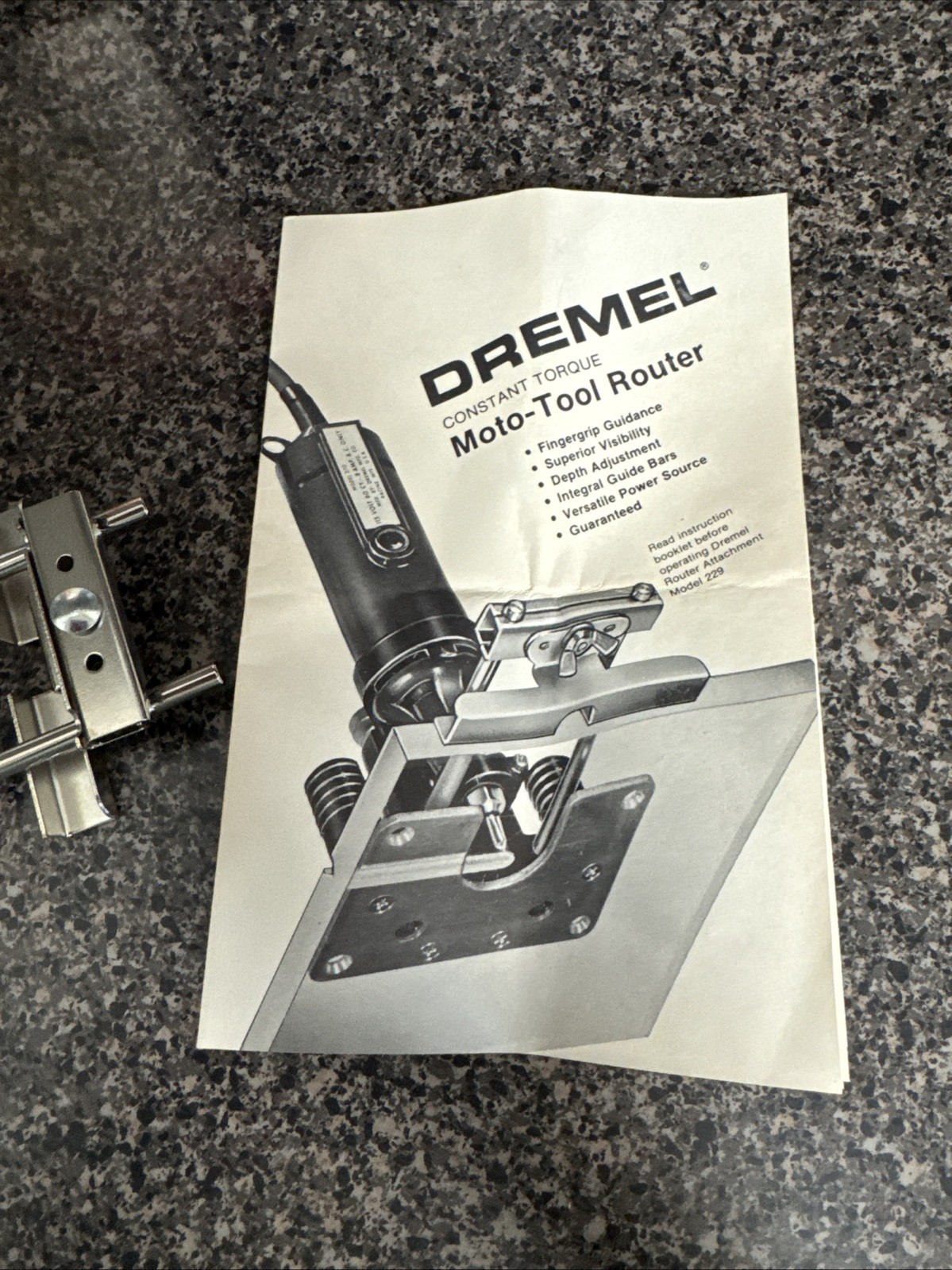 Vintage Dremel Router Attachment Model 229 Lightly Used
