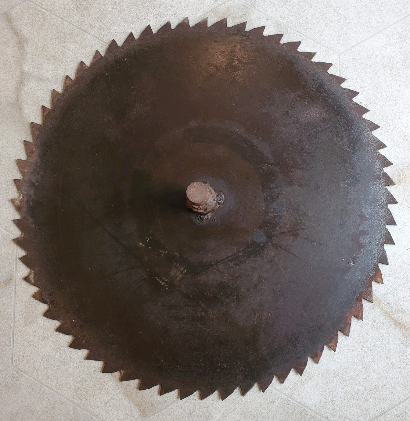 Large Sawmill Buzz Saw Blade 21″ Diameter Solid Sawblade Garden Art Cabin Decor