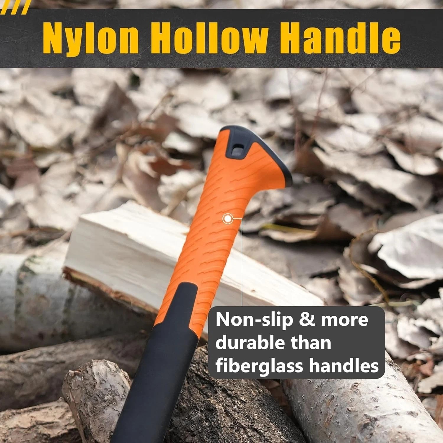 Versatile 24” X17 Camping Axe with Protective Sheath – Ideal for Wood Splitting