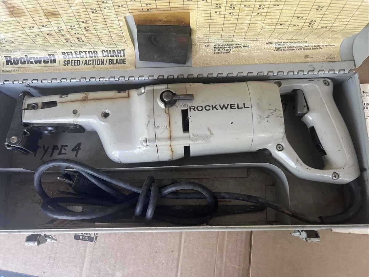 Rockwell 6772 T4 Steel Reciprocating Extra Heavy Duty Wood/Metal Saw Metal Case