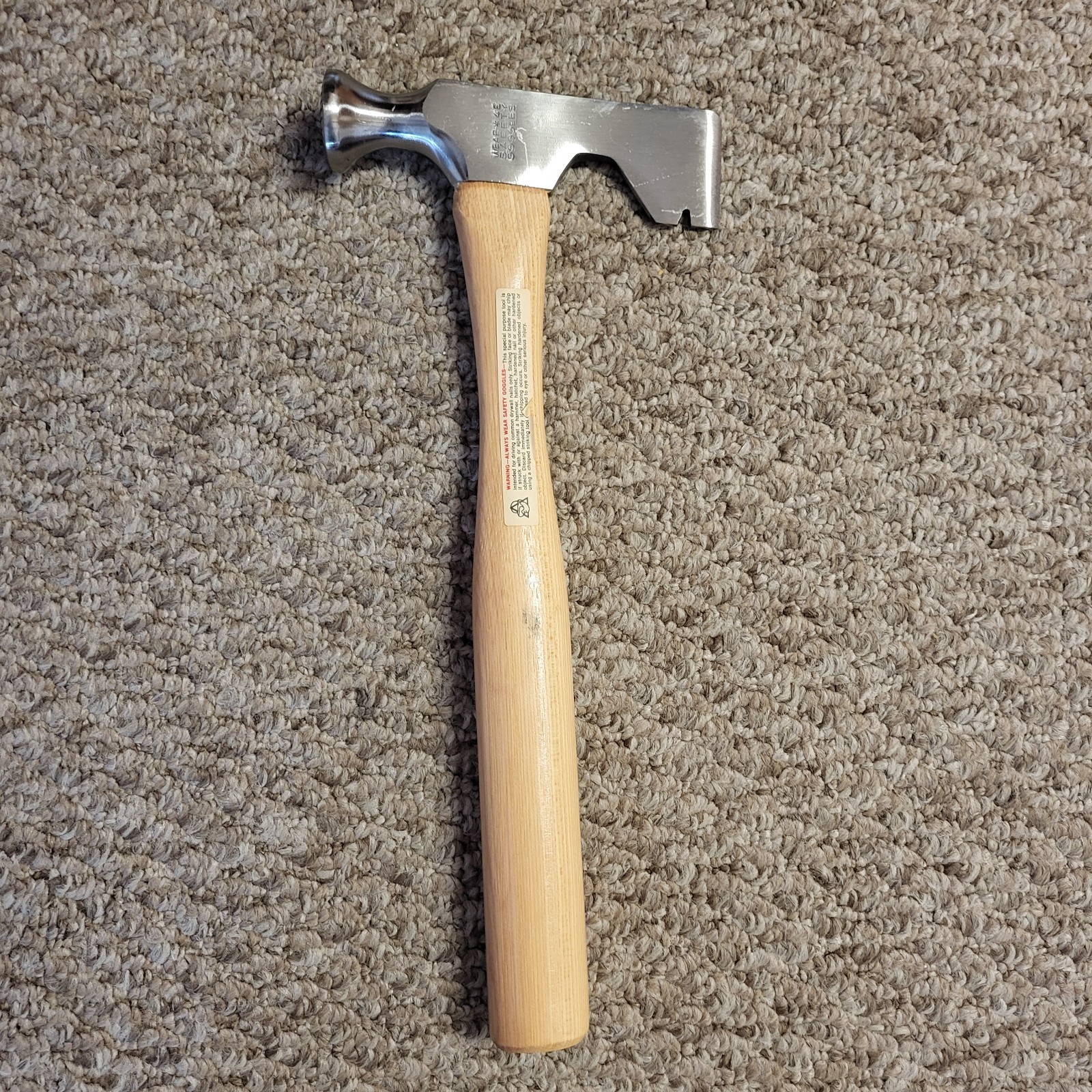 NOS VAUGHAN WBS Pro Rocker Drywall Hammer Hatchet Hickory Handle USA 🇺🇸