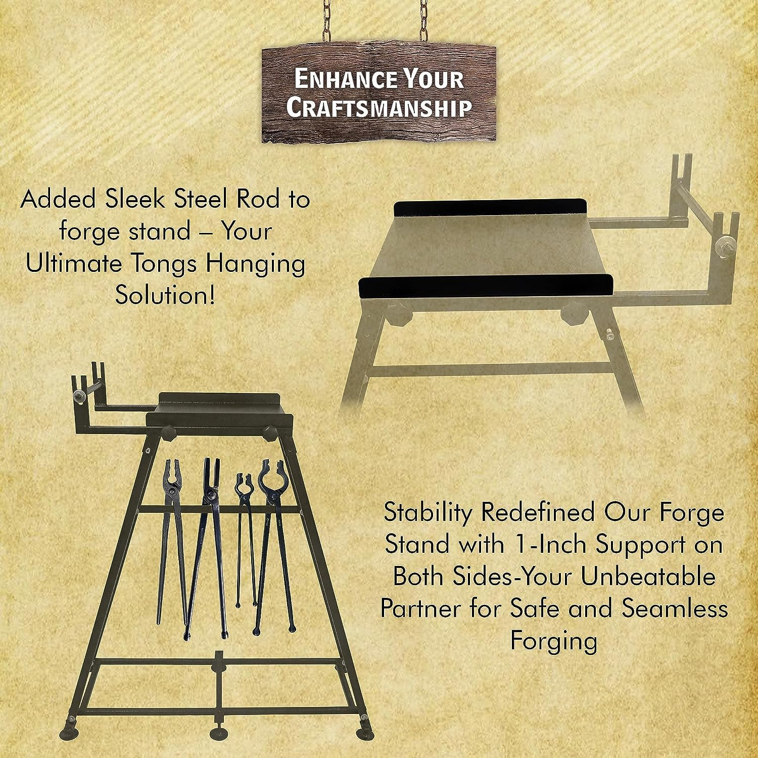 SIMOND STORE Propane Forge Stand – Compatible with All Single Burner Blacksmith