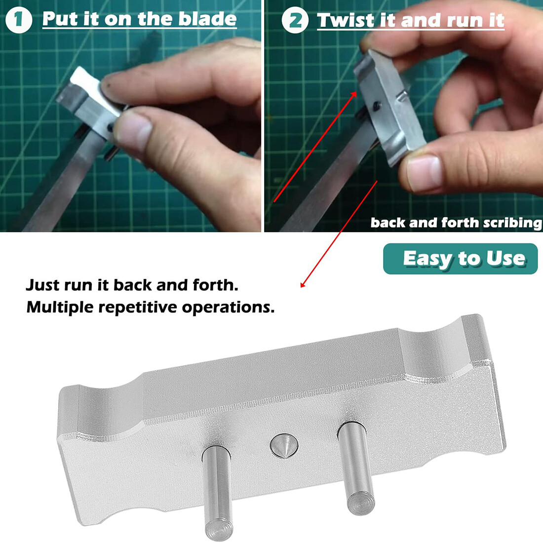 Knife Making Metal Scribe Tool Precision Height Gauge Scriber Center Finder Line